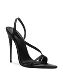 Vesper Sandal - Satin Black - FEMME LA