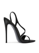 Vesper Sandal - Satin Black - FEMME LA